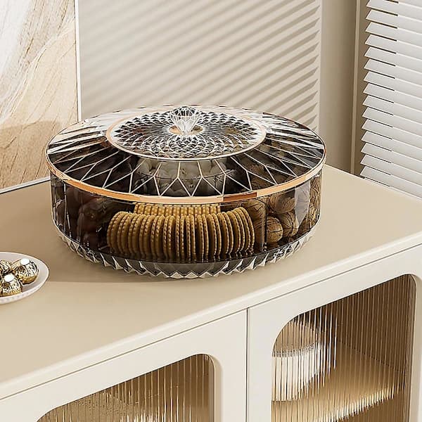 Rotatable and Stackable Fruit Bowl for Home Use, Suitable for Coffee Tables and Home Fruit Storage Boxes.