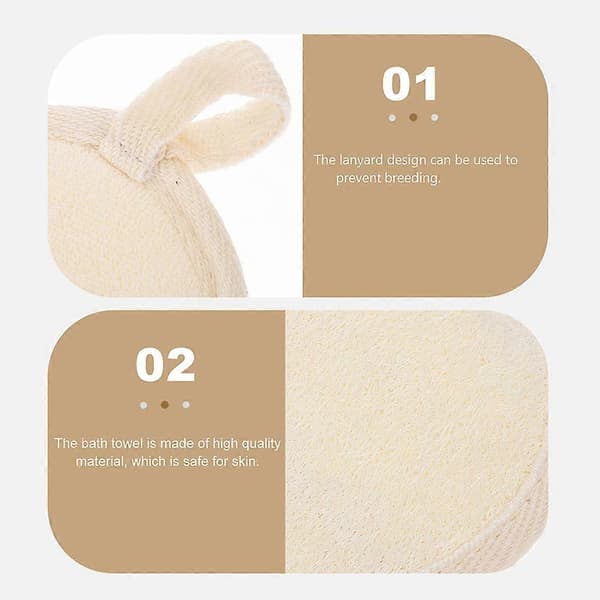Massasje Loofah Dusjhåndklær for badebruk 6 stk