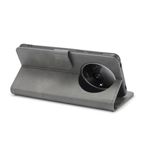For Xiaomi Redmi A3 LC.IMEEKE Calf Texture Leather Phone Case (Grey)