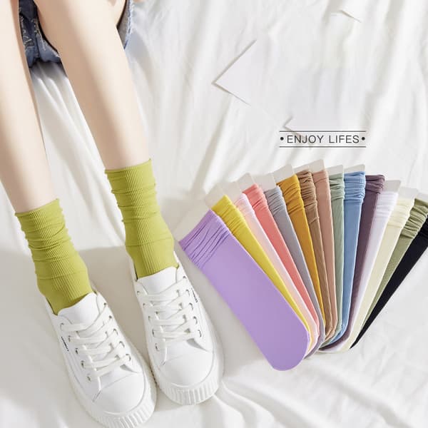 10 Pairs Women's Thin Cotton Socks - Multipack Ankle Socks Gift Box