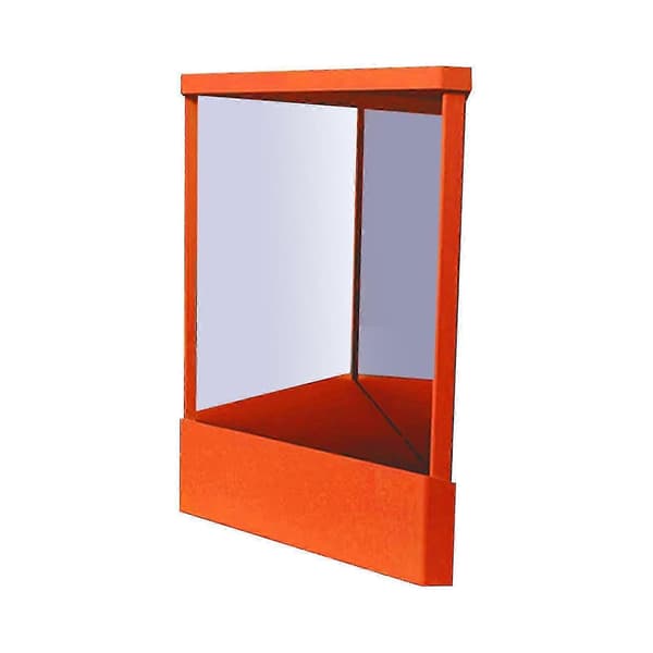 Non-Reversing Mirror, Precision True Image Makeup Mirror, Non-Magnifying Table Mirror, Real Reflections Beauty Mirror (Orange, L)