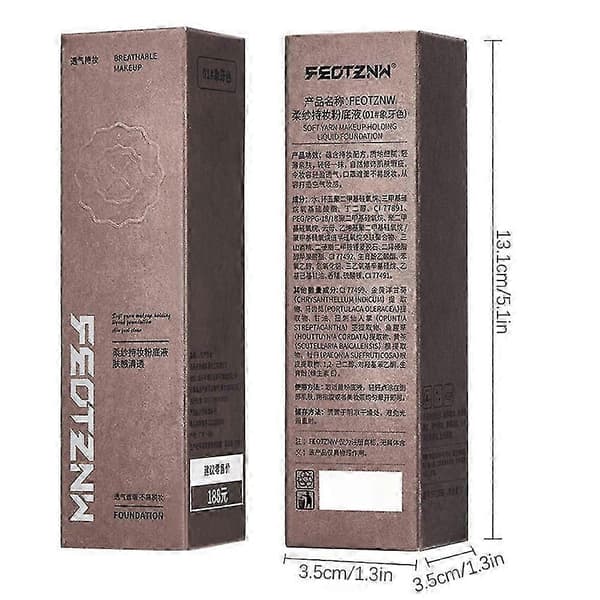 Semi-matte foundation Waterproof flawless buildable coverage liquid foundation for all day