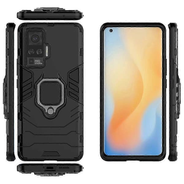 PC + TPU Anti-fall Protective Case with Ring Holder For vivo X50 Pro 2025