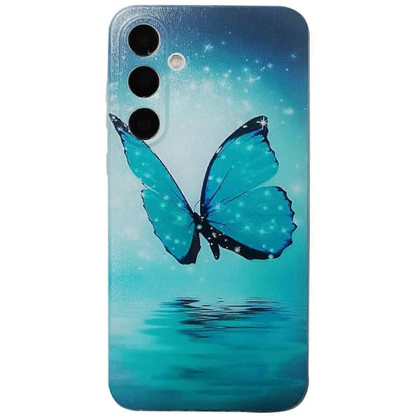 For Samsung Galaxy A26 5G Case Pattern Print Mobile Phone TPU Back Cover - Blue Butterfly (Blue Butterfly)