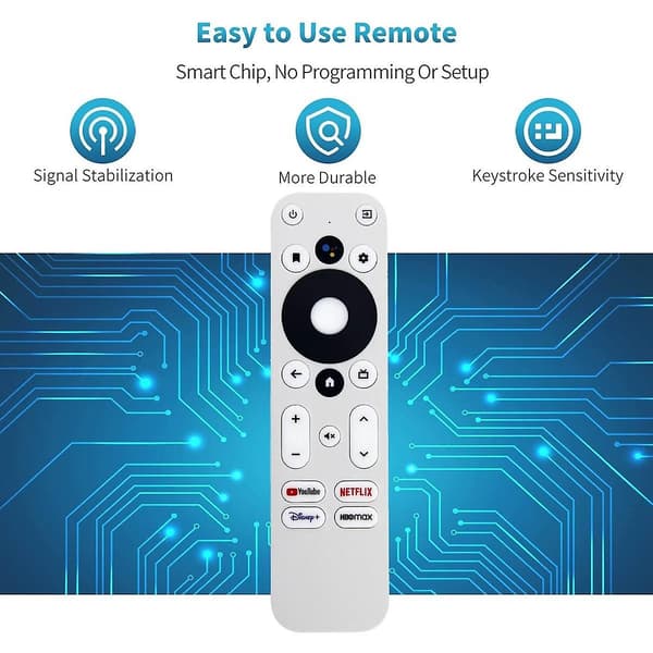 Ersättningsfjärrkontroll för KM2 4K-certifierad röst-Android TV-boxpresent