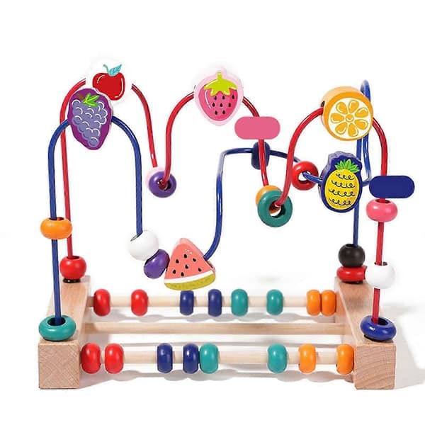 Fruity Shapes Bead Maze Toy for Developing Motor Skills and Hand-Eye Coordination in Children