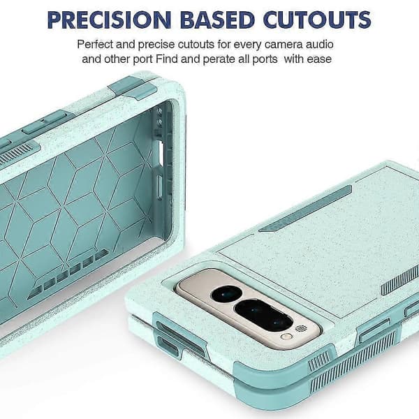 Google Pixel Fold PC + TPU Beskyttende Mobilcover (Lysegrøn)