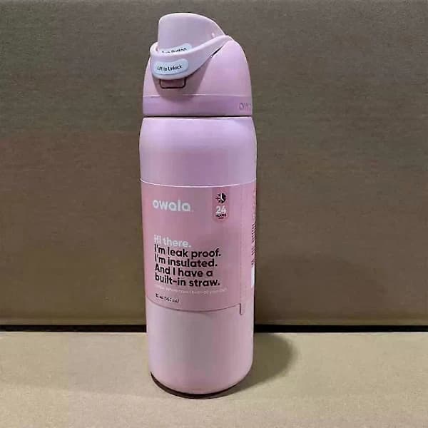 32oz Rose Quartz FreeSip Vannflaske i Rustfritt Stål Rose Quartz Rosa