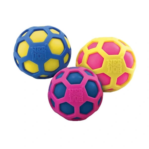 NeeDoh Snow Ball Crunch - A Stress-Relieving Pink Squeeze Toy