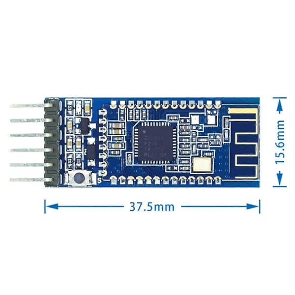5st HM-10 Bluetooth 4.0-modul med basplatta BLE V4.0 CC2541-chip med AT-kommando 2.4G 3.6-6V 100m räckvidd Blue