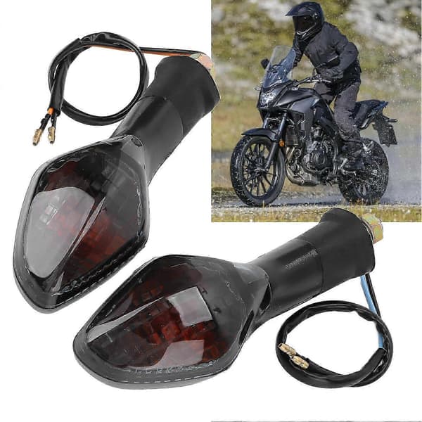 2 pcs Motorcycle Turn Signal Light Front Indicator Blinker Replacement for Certain Brands 2013-2020 Black