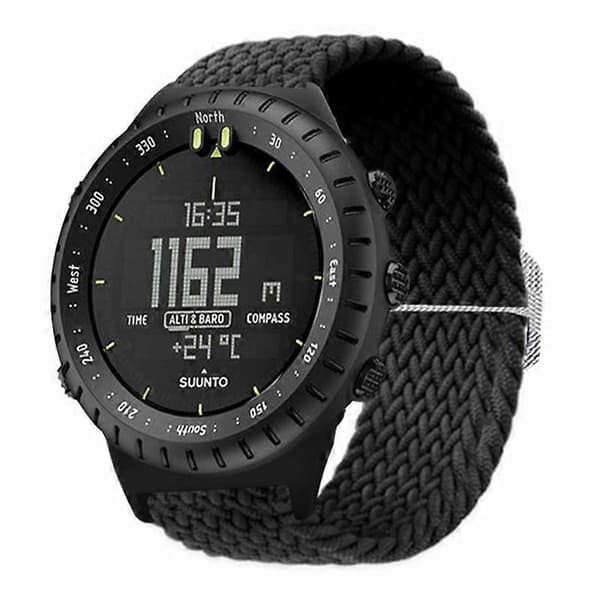 Hög kvalitet Stretchy 22mm Mjuk Nylon Elastisk Flätad Rem Klockarmband För Suunto Core
