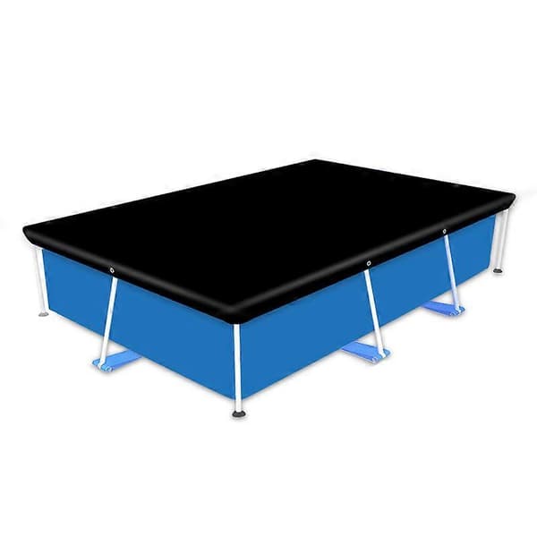 Rektangulärt Poolskydd Uppblåsbart Poolskydd Rektangulära Ram Poolskydd Rektangulärt Poolskydd