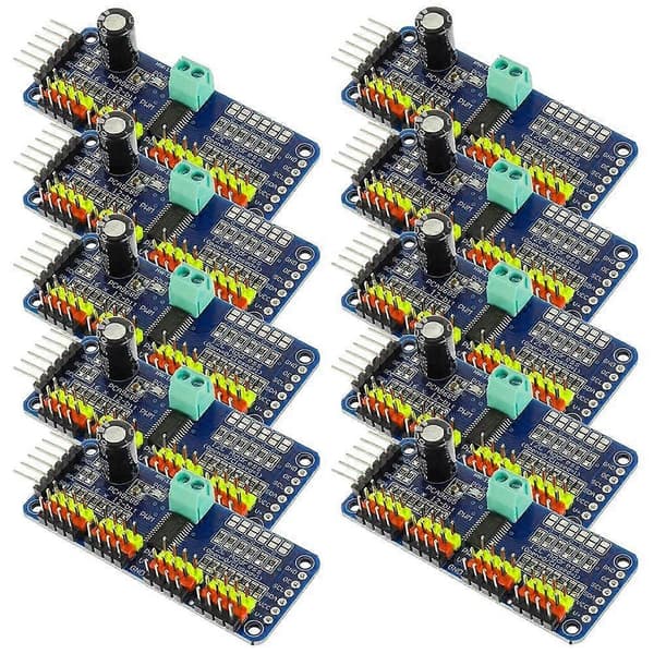 10 stk. PCA9685 16-kanals 12-bit PWM servomotor driver IIC-modul til Arduino og Raspberry Pi