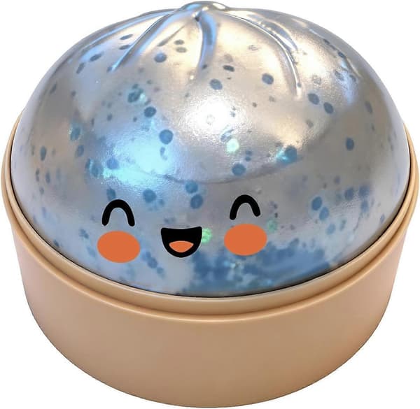 Kæmpe Glitter Dumpling Squishy, Squishy Dumpling Fidget Legetøj, Bao Bolle Squishy Klemmelegetøj med Damper til Stresslindring Silver