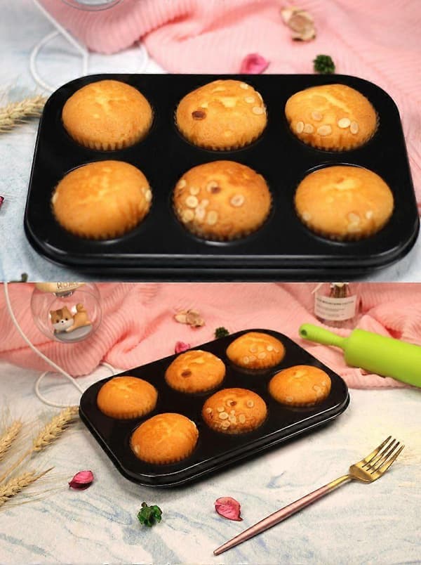 Jumbo muffinsformar, kolstål med non-stick-beläggning Cupcakeformar