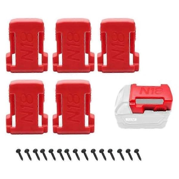 For Milwaukee M18 18V Battery Tool Holder Battery Holder Wall Mount Red Drill M8 Holder with