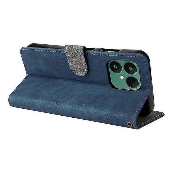 Compatible for Fairphone 6 Wallet Case RFID PU Leather Phone Cover Stand with Strap (Blue)