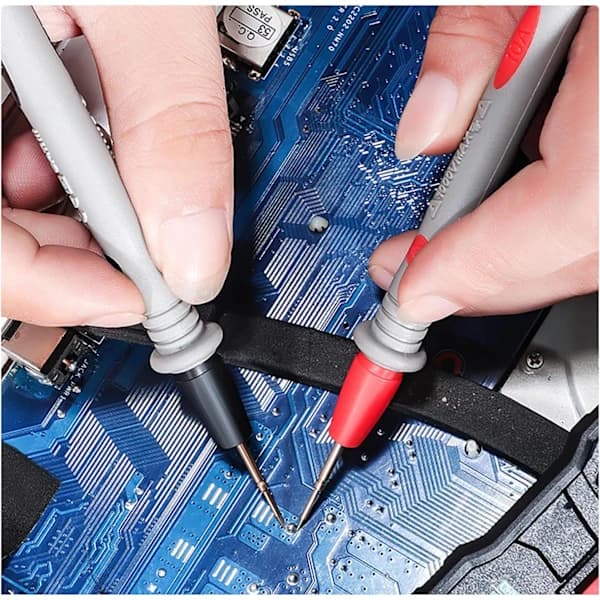 1000V 20A Multimeter Testprobesett — Silikontestkabler, 1 meter, dobbeltisolert