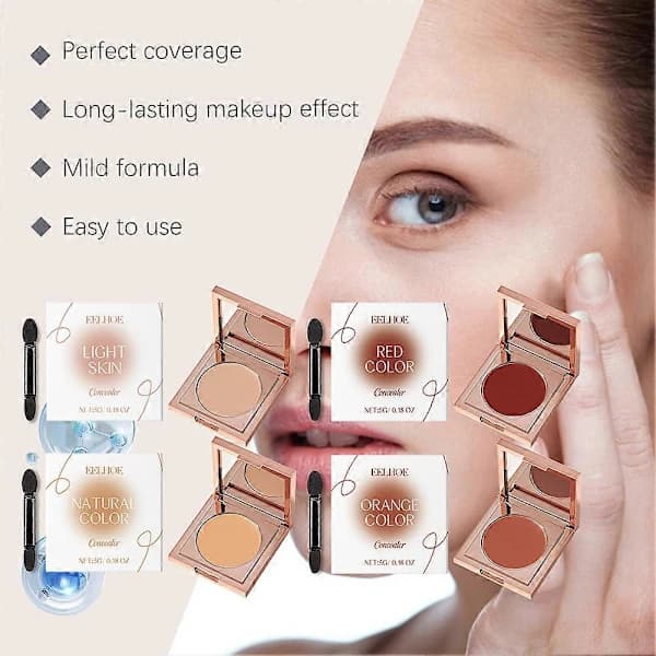 Korkean peittävyyden sävytetty savi CC Under Eye Corrector Kosteuttava peitevoide naisille_Super Gift light