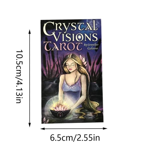 Crystal Vision Tarotkort Och PDF Vägledning Spådomslek Underhållningsfester Brädspel Stöder Grossist 78 ST/Box