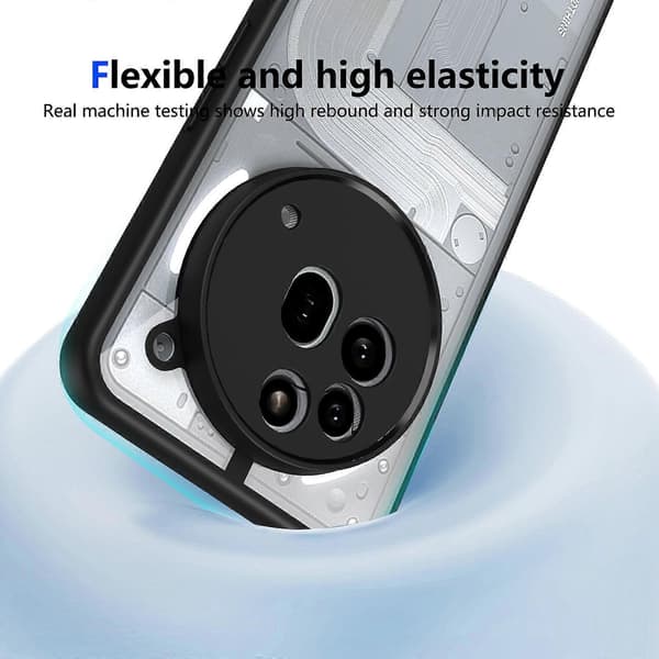 Matt PC Skin Feel Shockproof Phone Case (Black, For Nothing Phone 3a Pro)