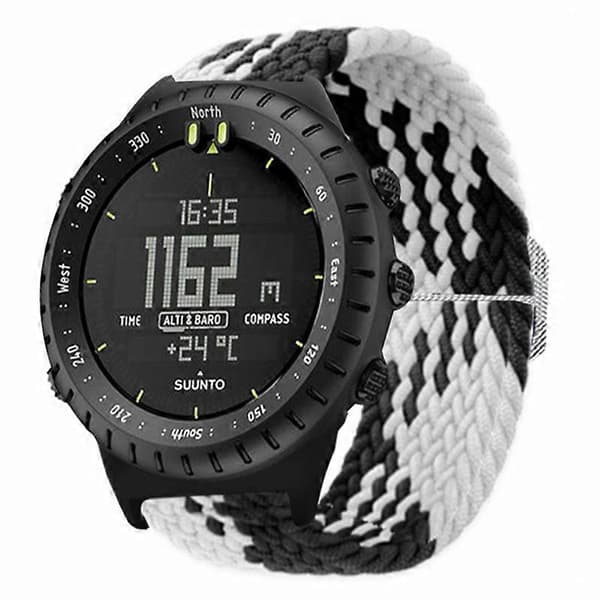 Hög kvalitet Stretchy 22mm Mjuk Nylon Elastisk Flätad Rem Klockarmband För Suunto Core