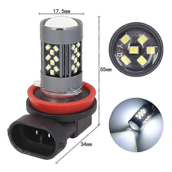 12V 7W Strobe Bil LED Tåkelys 1 Par H11