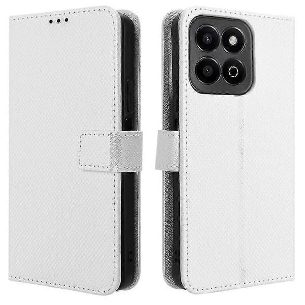 Honor 200 Smart 5G Case with Magnetic Closure & Card Slots (White)