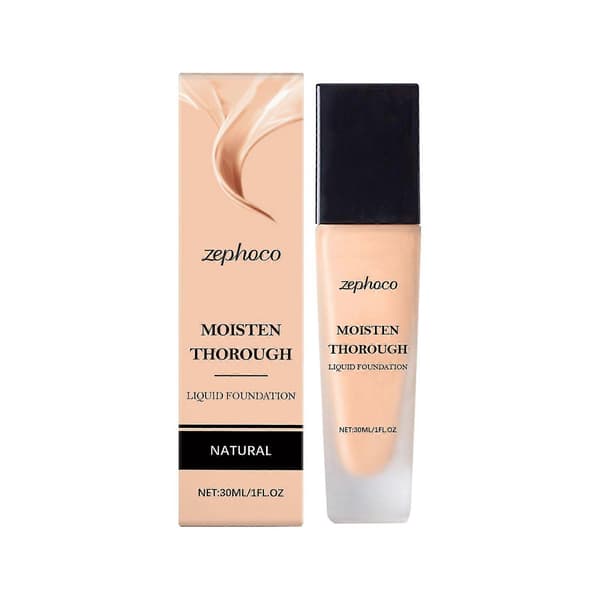 Zephoco Moisturizing Liquid Foundation Series Natural Durable Non-Makeup Lightweight Non-Sticky Matte Moisturizing Liquid Foundation