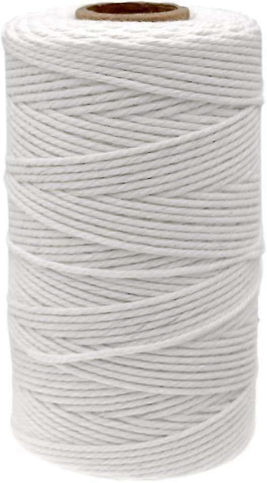 Cotton Macrame Rope White Cord 2mm x 100M for Crafts, Kitchen, Meat Tying, Packaging