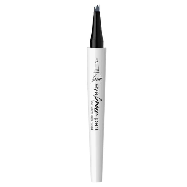 Eye-catching 4-Tip Eyebrow Pen 3D Natural Microblading Effect Waterproof and Long-lasting Eyebrow Enhancer Grey