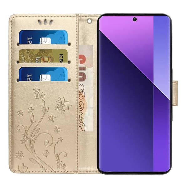 Til Xiaomi Redmi Note 14 Pro 5G Etui PU Læder Pung Etui med Rem (Stil I)