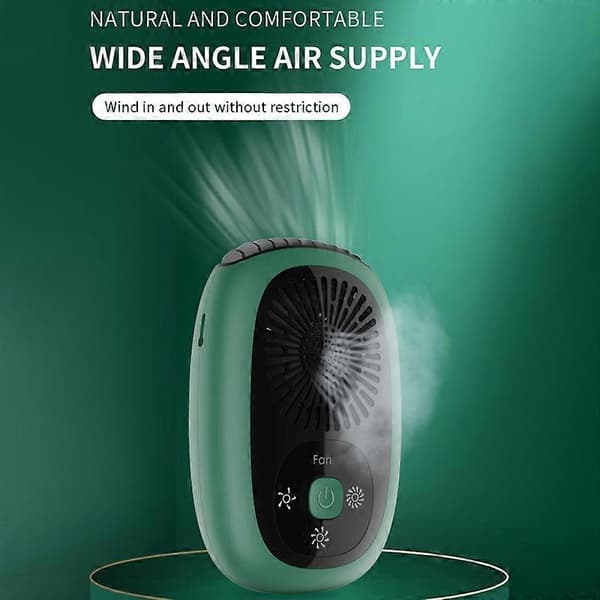 Bladløs hængende halsventilator Mini håndholdt ventilator USB genopladelig ventilator Not Specified Without Negative Ions White