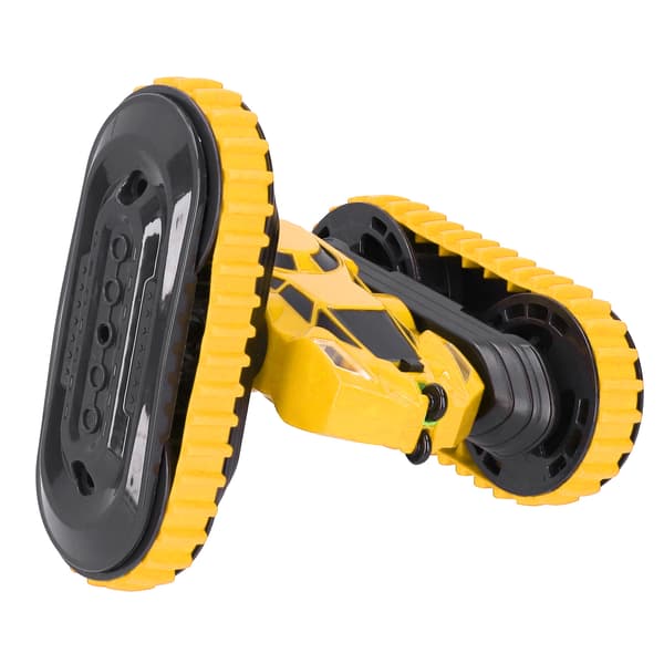 2 in 1 Double-Sided Remote Control High-Speed 360 Degree Rotating RC Stunt Car Yellow_Super Gift