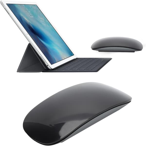 Wireless, Bluetooth, Rechargeable Bluetooth Mouse, Works with Mac or iPad; Multi-Touch Surface Silent Office Mouse, Rechargeable (Black)