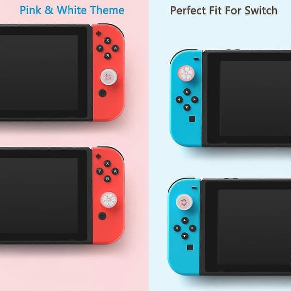 Silikonvippblomma tumgreppskåpor, joysticklock för Switch & Lite