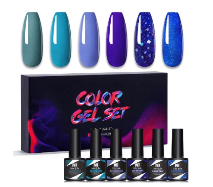 6-pack Nagelgelfärgset Nagelkit Polygel – Supergåva