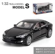 1/32 Tesla Model S Legetøjsbil Model, Støbt Legering Metal Miniatur Lyd & Lys Træk Tilbage 1:32 Samling Gave Til Dreng Børn_Super Gave