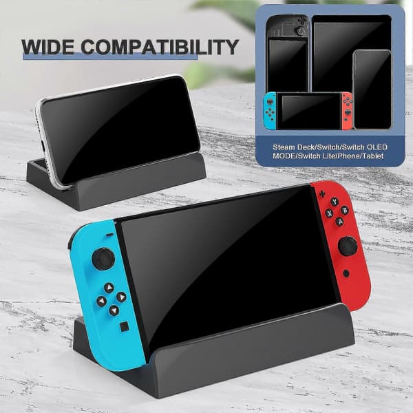 Vikbart skrivbordsstativ Displayfäste för Steam Deck/NS Switch Oled Lite