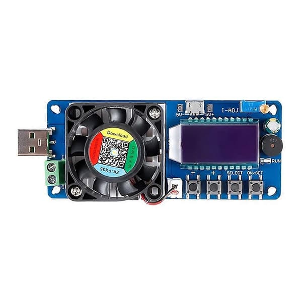 FX35 5A 35W Digital Batterikapacitetstester Konstant Strøm Elektronisk Belastning USB Strømtester Justerbare Modstande