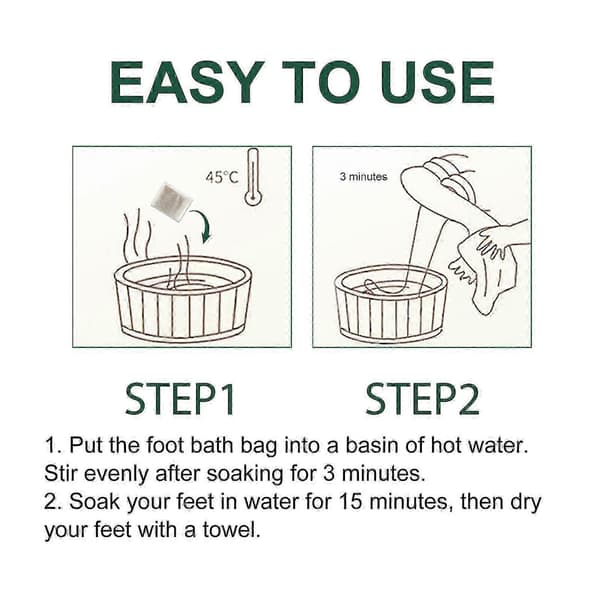 Slimming Foot Bath Pack - Moisturizing, Relieves Cold and Muscle Pain - 20 pcs