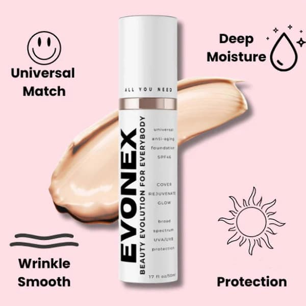 Anti-aging Liquid Foundation for Women, Full Coverage Moisturizing 2-in-1 Concealer, SPF