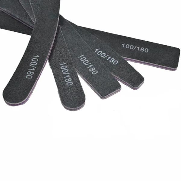 5 stk dobbeltsidede neglefile - 100/180 - Neglefil - Sort
