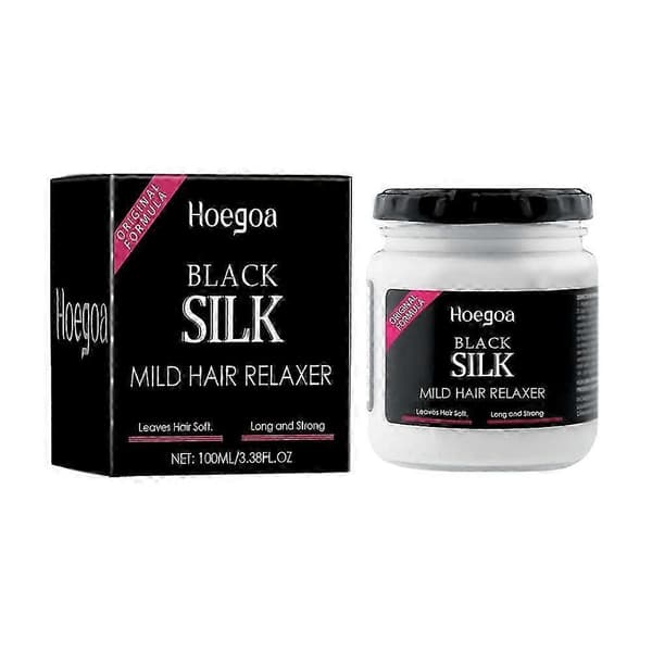 Naturlig Sort Silke Mild Hårrelaxer Hårudretningsbeskyttelse A