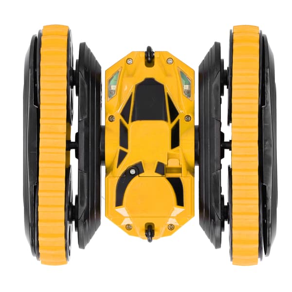 2 in 1 Double-Sided Remote Control High-Speed 360 Degree Rotating RC Stunt Car Yellow_Super Gift