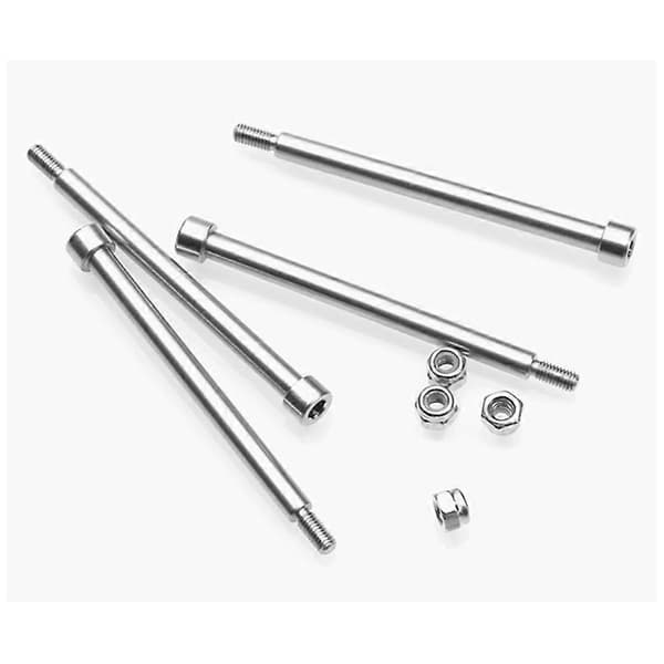 4 kpl terästä 4x56mm kierteitetyt saranatapit A-varsitapit 70510 & M3 mutteri Silver