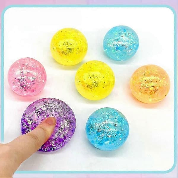 Glitter Maltose Squishy Legetøj 6Cm Tpr Til Stresslindring Sensorisk Leg Blue Octopus