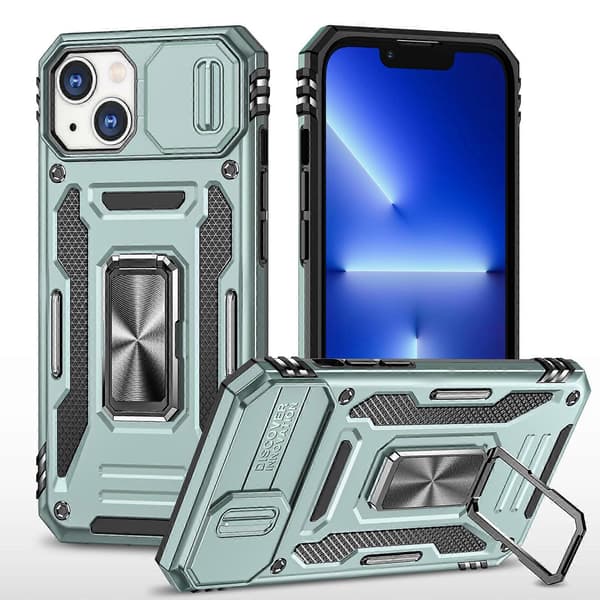 Armor PC + TPU Kamerabeskyttelse Telefoncover (Til iPhone 15 Plus)