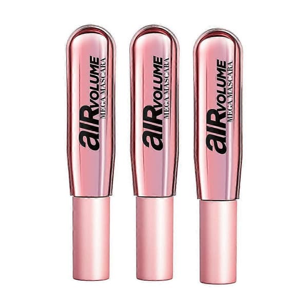 3 x L'Oreal Paris Air Volume Mega Mascara 9ml - 852 Black/Brown